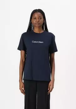 Футболка с принтом HERO LOGO REGULAR Calvin Klein, темно-синий