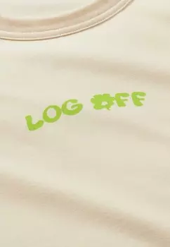 Футболка с принтом hessnatur, бежевый