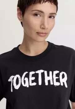 Футболка с принтом hessnatur, черный