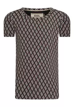 Футболка с принтом HEY WITH GEOMETRIC PATTERN 4funkyflavours, цвет brown