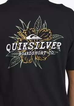 Футболка с принтом Hibiscus Quiksilver, черная
