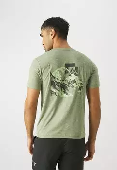 Футболка с принтом Hike Back Graphic Tee Columbia, оливковый