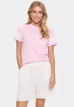 Футболка с принтом HINE Saint Tropez, розовый