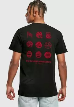 Футболка с принтом History Round Neck Logo FC Bayern Mnchen, черный