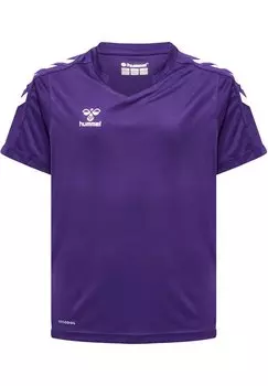 Футболка с принтом Hmlcore Xk Poly Jersey S/S Hummel, цвет acai/white