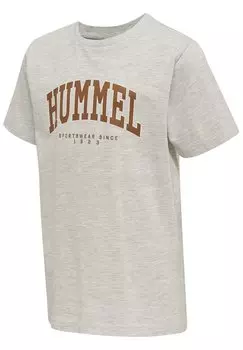 Футболка с принтом HMLFAST 2-PACK Hummel, цвет kalamata light grey melange