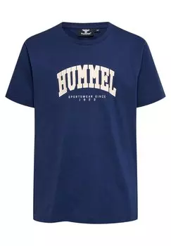 Футболка с принтом HMLFAST Hummel, цвет black iris