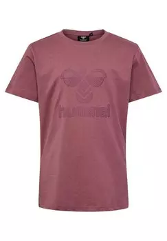 Футболка с принтом HMLFASTWO Hummel, цвет wistful mauve