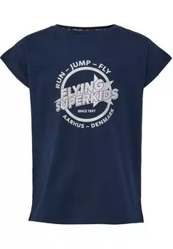 Футболка с принтом HMLFSK HOP S/S Hummel, цвет black iris