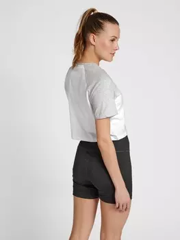 Футболка с принтом HMLLGC NAYA CROPPED Hummel, светло-серый