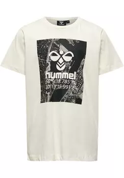 Футболка с принтом HMLSATELLITE Hummel, цвет marshmallow