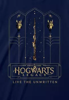 Футболка с принтом HOGWARTS LEGACY GOLDEN Henry Tiger, темно-синий