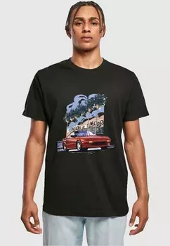 Футболка с принтом HOLLYWOOD CAR Mister Tee, черный