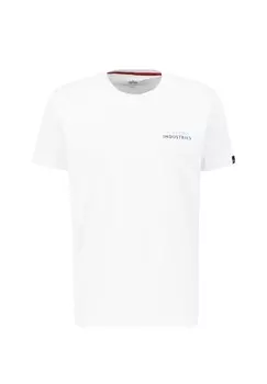 Футболка с принтом HOLOGRAPHIC Alpha Industries, белый