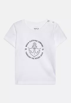 Футболка с принтом Hook Unisex Makia, белый