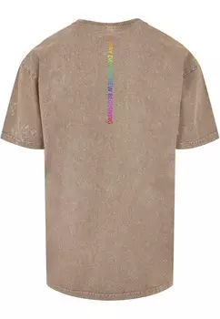 Футболка с принтом HOPE RAINBOW ACID WASHED HEAVY Merchcode, хаки