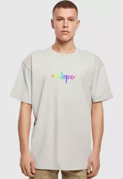 Футболка с принтом HOPE RAINBOW HEAVY Merchcode, цвет lightasphalt