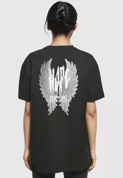 Футболка с принтом HOPE WINGS Merchcode, черный