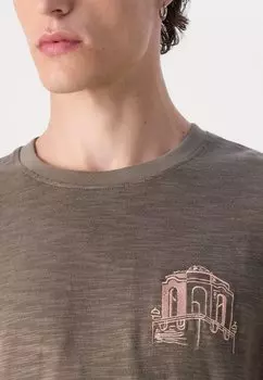 Футболка с принтом Hotel Les Deux, коричневый