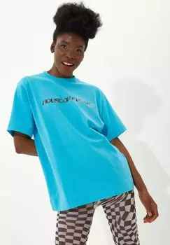 Футболка с принтом House of Holland, синий