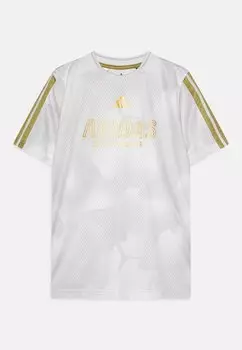 Футболка с принтом HOUSE OF TIRO COLORS OF FOOTBALL JUNIOR UNISEX adidas Performance, белый