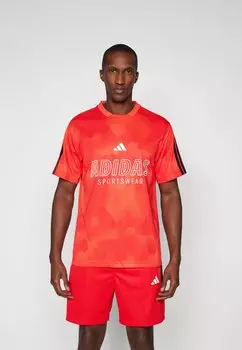 Футболка с принтом HOUSE OF TIRO NATIONS PACK adidas Sportswear, красный