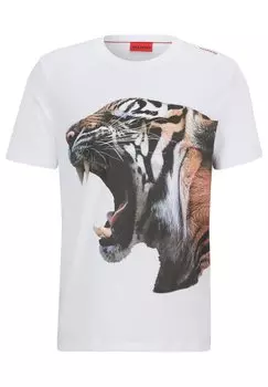 Футболка с принтом HUGO, белый