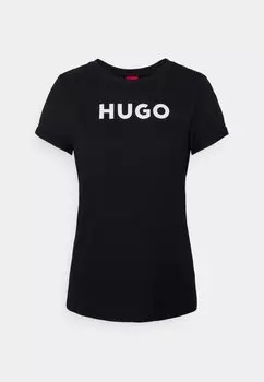 Футболка с принтом HUGO, черный