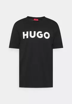 Футболка с принтом HUGO, черный