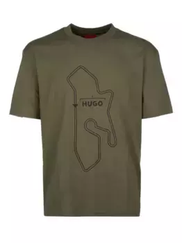 Футболка с принтом HUGO, зеленый