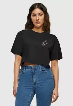 Футболка с принтом HUGS LOVE HEART DICE SHORT Merchcode, черный