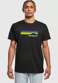Футболка с принтом HUMAN PRIDE Mister Tee, черный