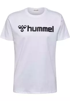 Футболка с принтом Hummel, белая