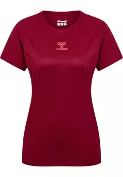 Футболка с принтом Hummel, бордовый
