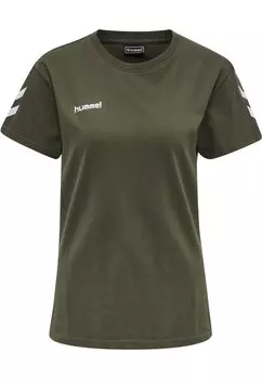 Футболка с принтом Hummel, оливковый