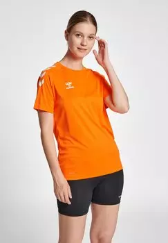 Футболка с принтом Hummel, оранжевый