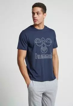 Футболка с принтом Hummel, синий деним