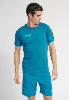 Футболка с принтом Hummel, светло-синий