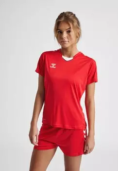 Футболка с принтом Hummel, темно-красный