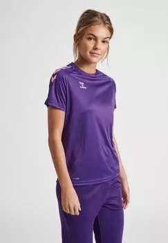 Футболка с принтом Hummel, темно-сиреневый