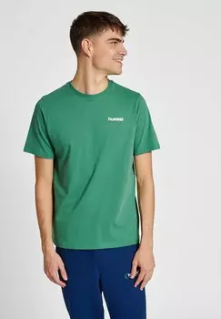 Футболка с принтом Hummel, зеленый