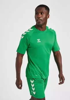 Футболка с принтом Hummel, зеленый неон