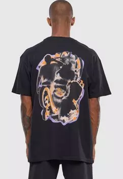 Футболка с принтом HUSTLE Upscale by Mister Tee, цвет black