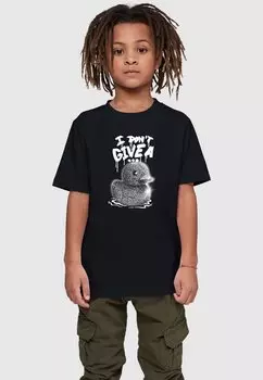 Футболка с принтом I DONT GIVE A Mister Tee, цвет black