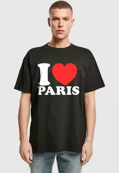 Футболка с принтом I HEART PARIS HEAVY Merchcode, черный