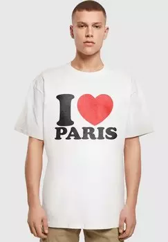 Футболка с принтом I HEART PARIS HEAVY Merchcode, белый