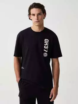 Футболка с принтом и круглым вырезом Grand & Hills, цвет black