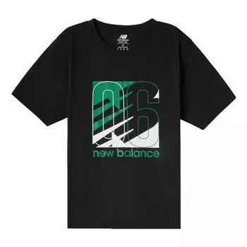 Футболка с принтом и круглым вырезом New Balance, черный