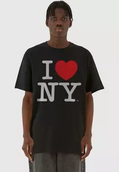 Футболка с принтом I Love Ny Oversize Merchcode, черный