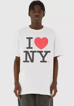 Футболка с принтом I LOVE NY OVERSIZE Merchcode, цвет white